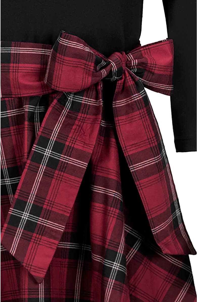 Hope & Henry Women's French Skater Dress, Alternate, color, Oxblood City Plaid