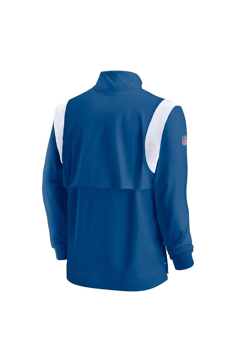 Nike Men's Nike Royal Indianapolis Colts Sideline Coach Chevron Lockup Quarter-Zip Long Sleeve Top, Alternate, color, Royal