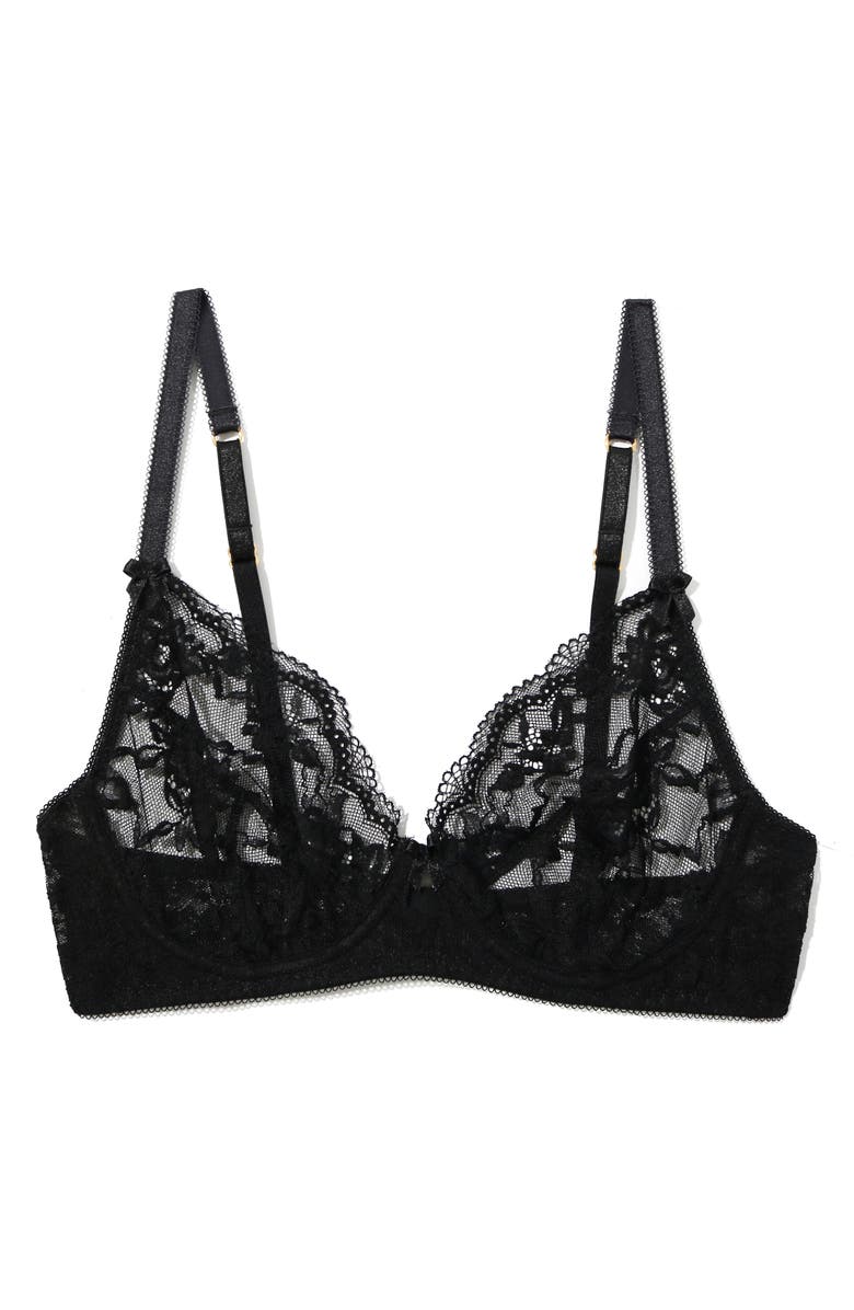Hanky Panky x Lexi Wood Stephanie Lace Underwire Bra, Alternate, color, Black