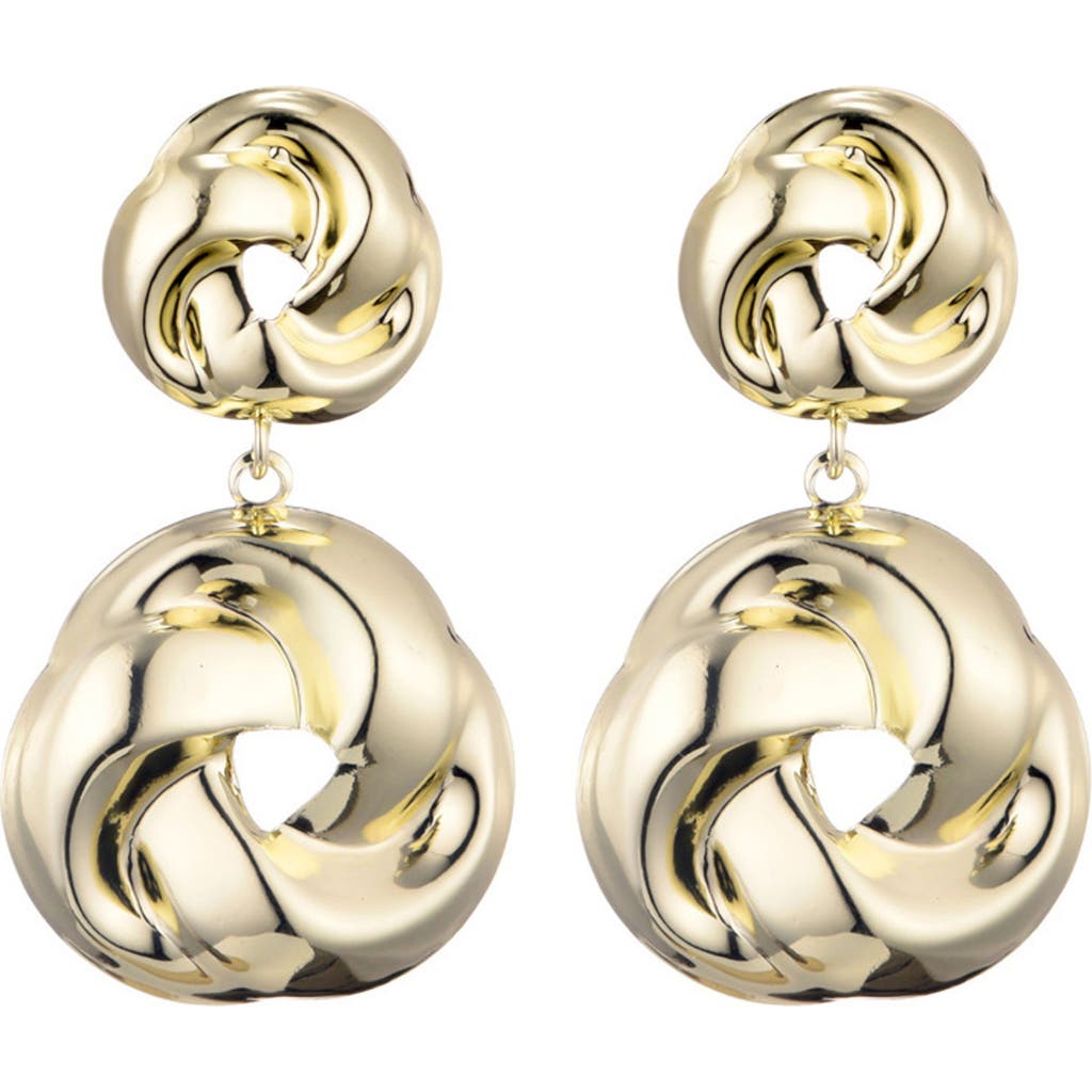 Adornia Double Knot Drop Earrings In Gold