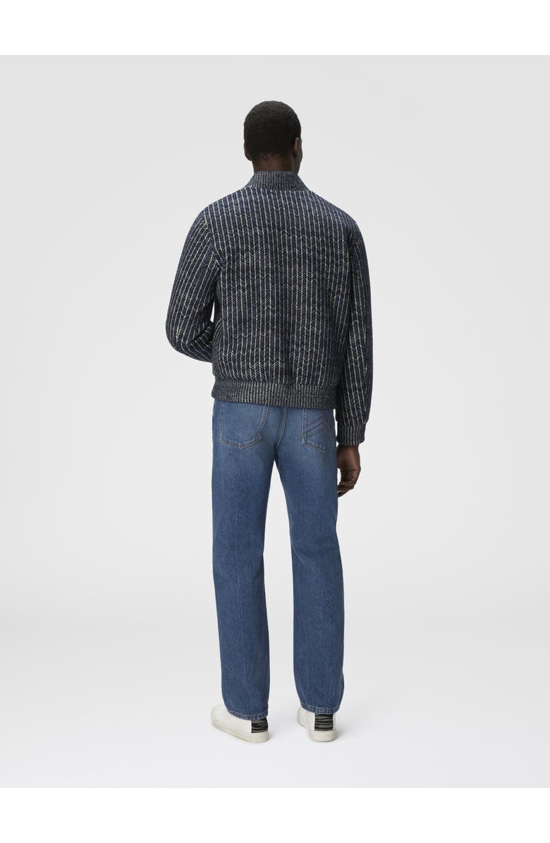 Missoni Zigzag Bomber Jacket, Alternate, color, Blue & Grey