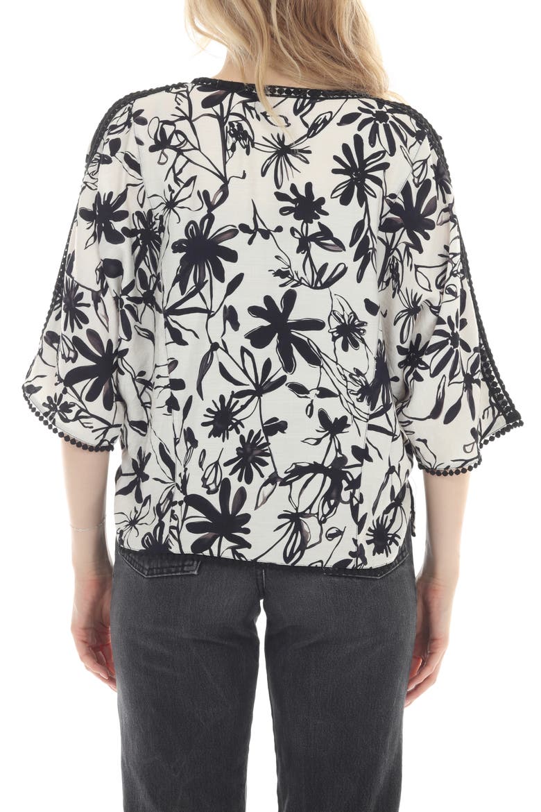 Floral Wide Sleeve Top, Alternate, color, IVORY MULTI