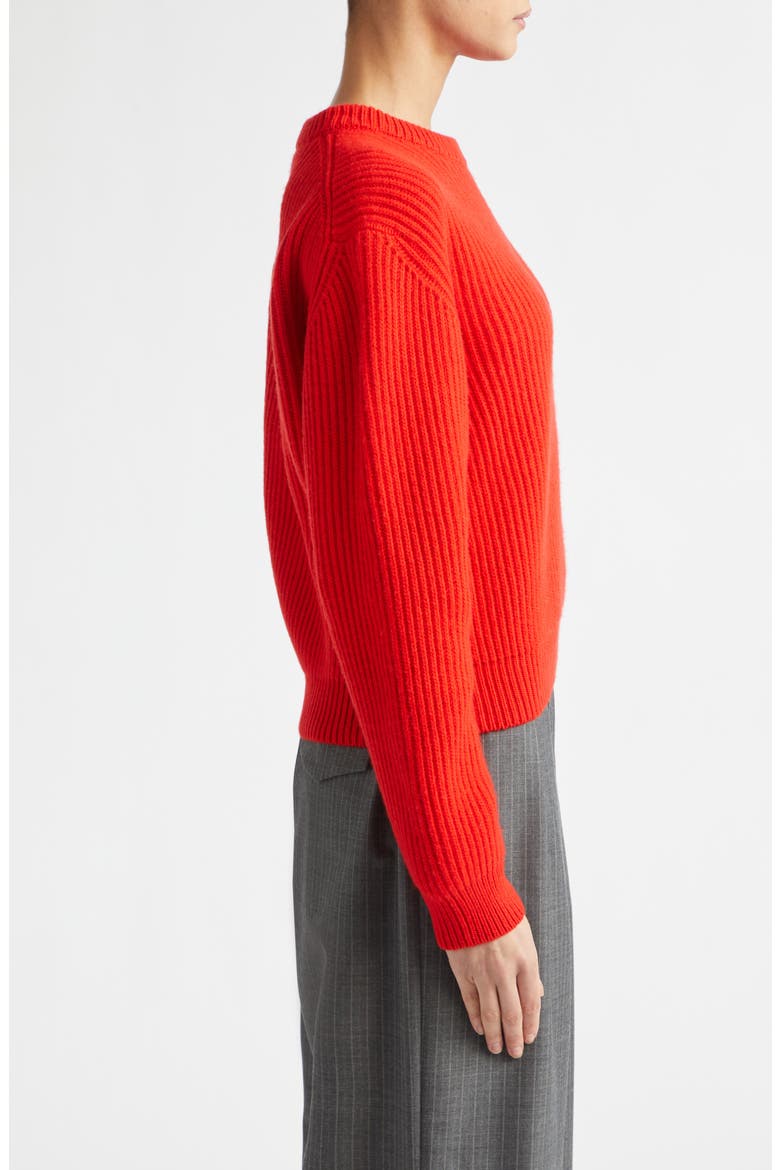Wool Crop Sweater, Alternate, color, POPPY