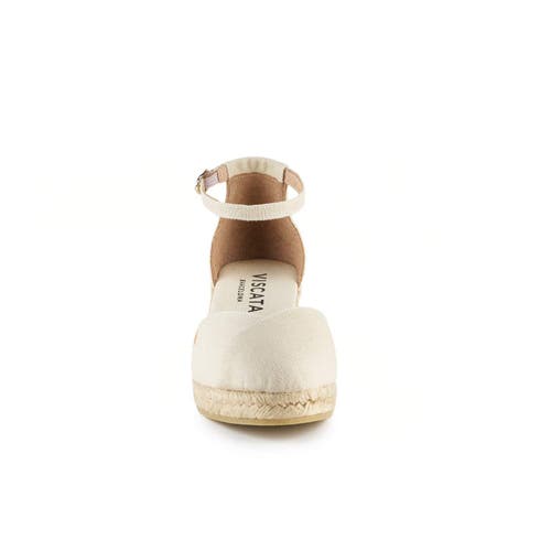 Viscata Formiga Canvas Espadrille Wedges In Beige