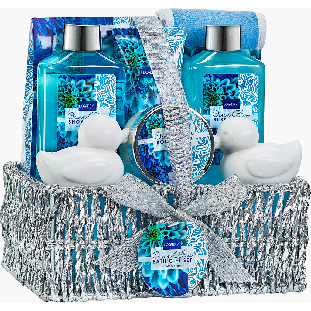 Lovery 9-piece Home Spa Gift Basket Set In Ocean Bliss