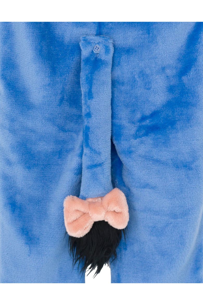 Winnie the Pooh Fleece Hooded Coverall, Alternate, color, Eeyore Blue Grey