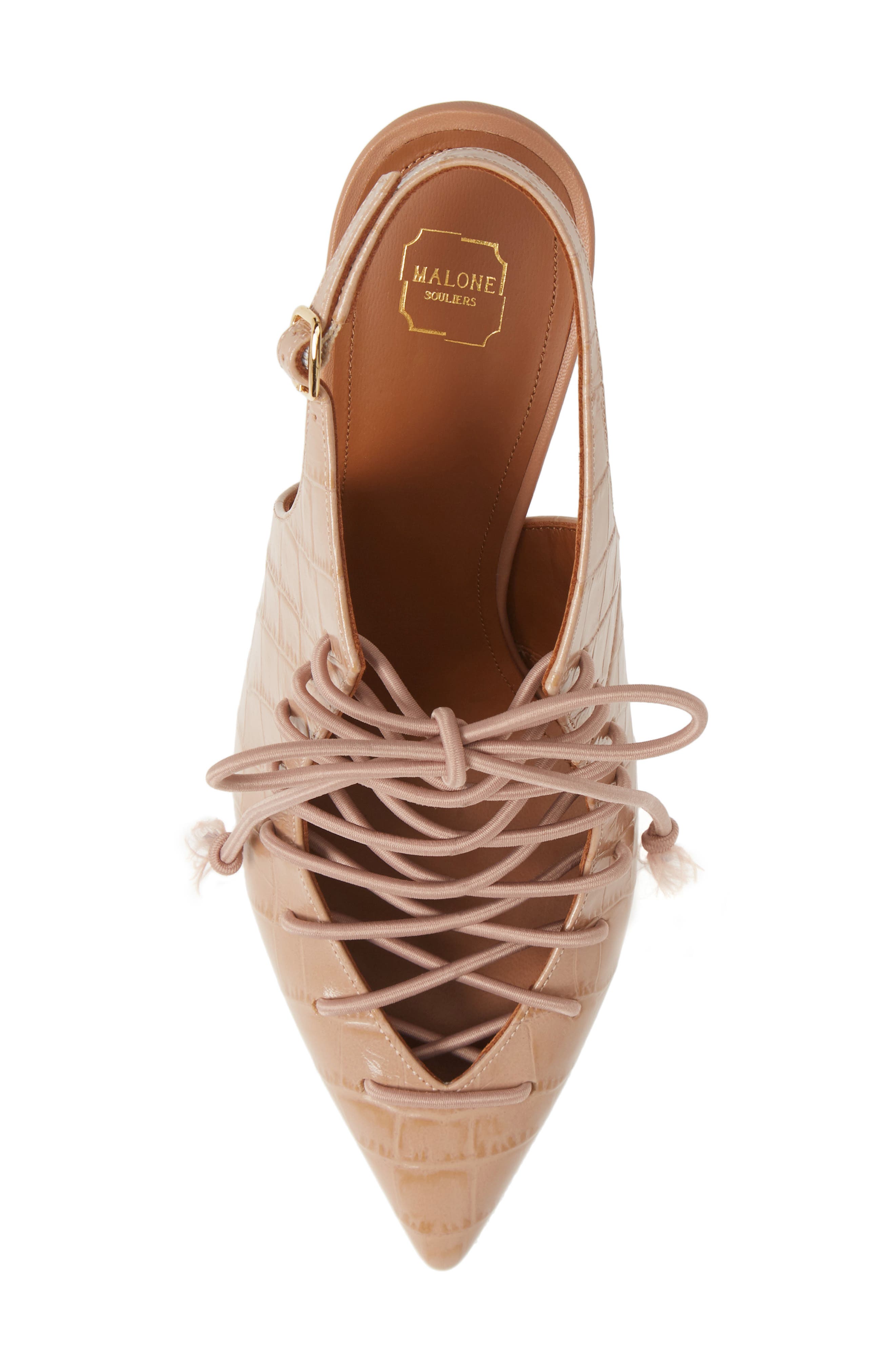 Malone Souliers Alessandra Pointed Toe Lace-Up Pump, Alternate, color, 