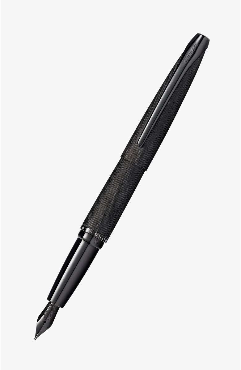 A.T. Cross ATX Medium Nib Fountain Pen, Main, color, Brushed Black