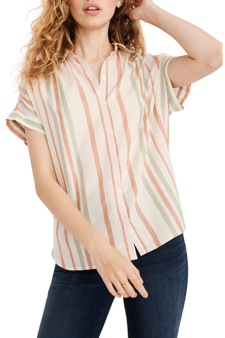 Central Multistripe Shirt, Main, color, LUCID PINK