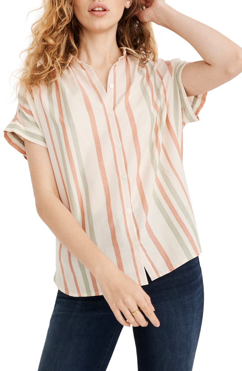Madewell Central Multistripe Shirt, Main, color, 