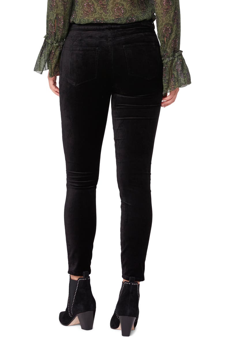 PAIGE Hoxton Velvet Ankle Skinny Jeans, Alternate, color, 