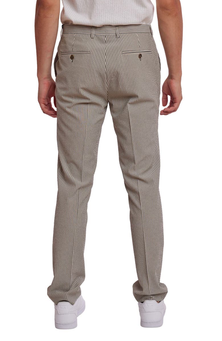 PAISLEY & GRAY Downing Slim Flat Front Stripe Seersucker Dress Pants, Alternate, color,