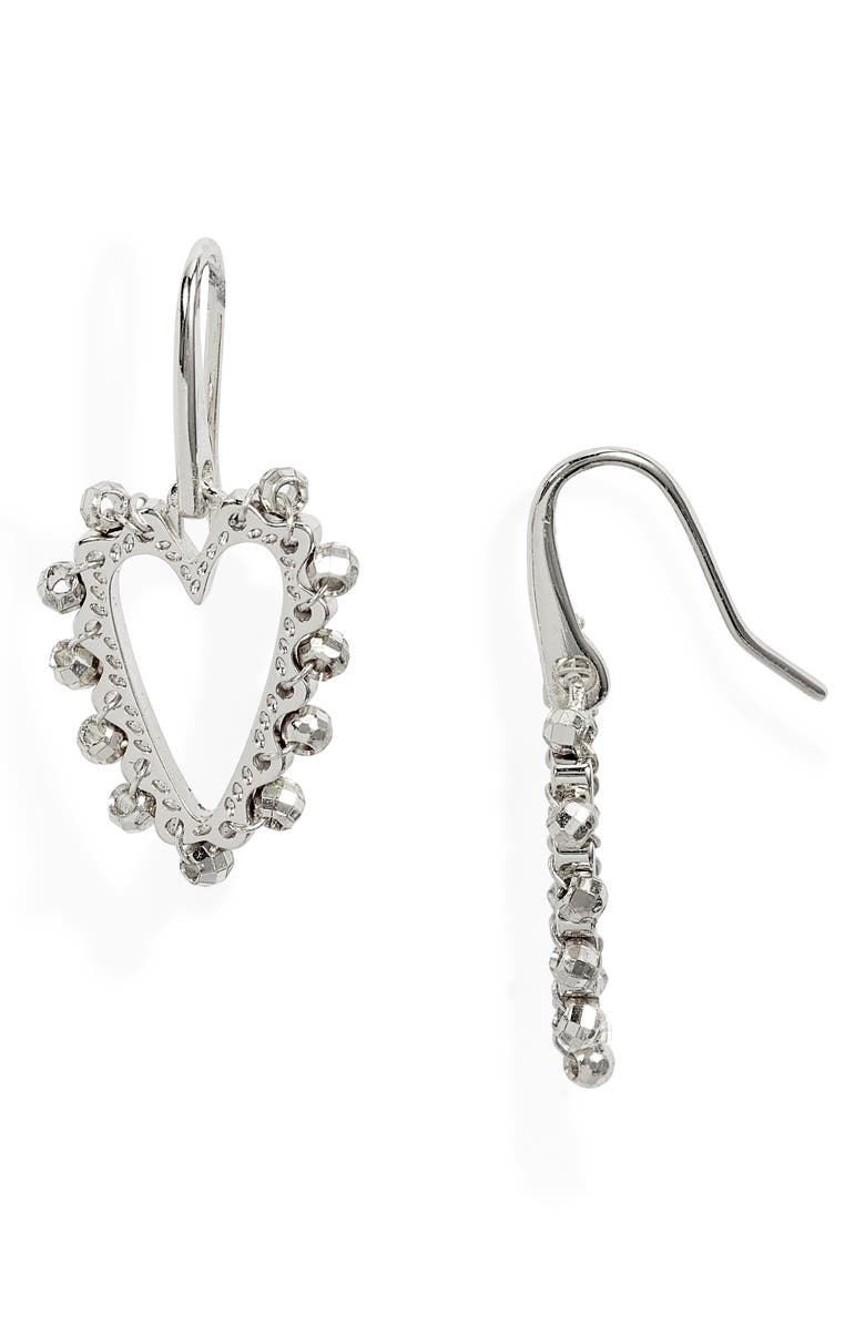 Kendra Scott Ansley Beaded Open Heart Drop Earrings, Main, color,