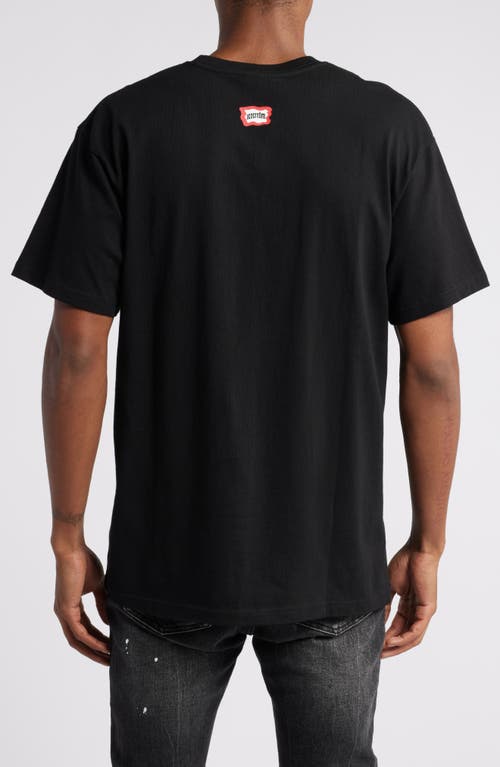 Icecream Tiger Cotton Graphic T-shirt In Black