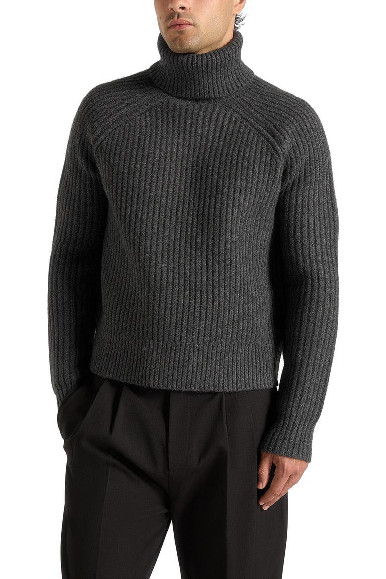 Rudy Roll Neck Chunky Knit Jumper, Alternate, color, Grey