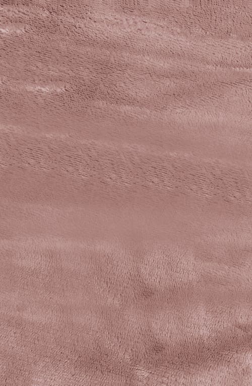 Woven & Weft Faux Shearling Fleece Throw Blanket In Pink