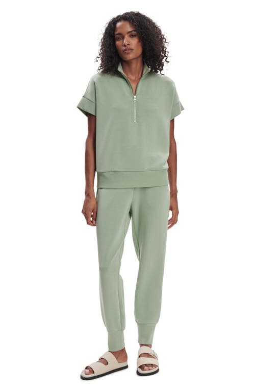 Varley Ritchie Short Sleeve Half Zip In Loden Frost