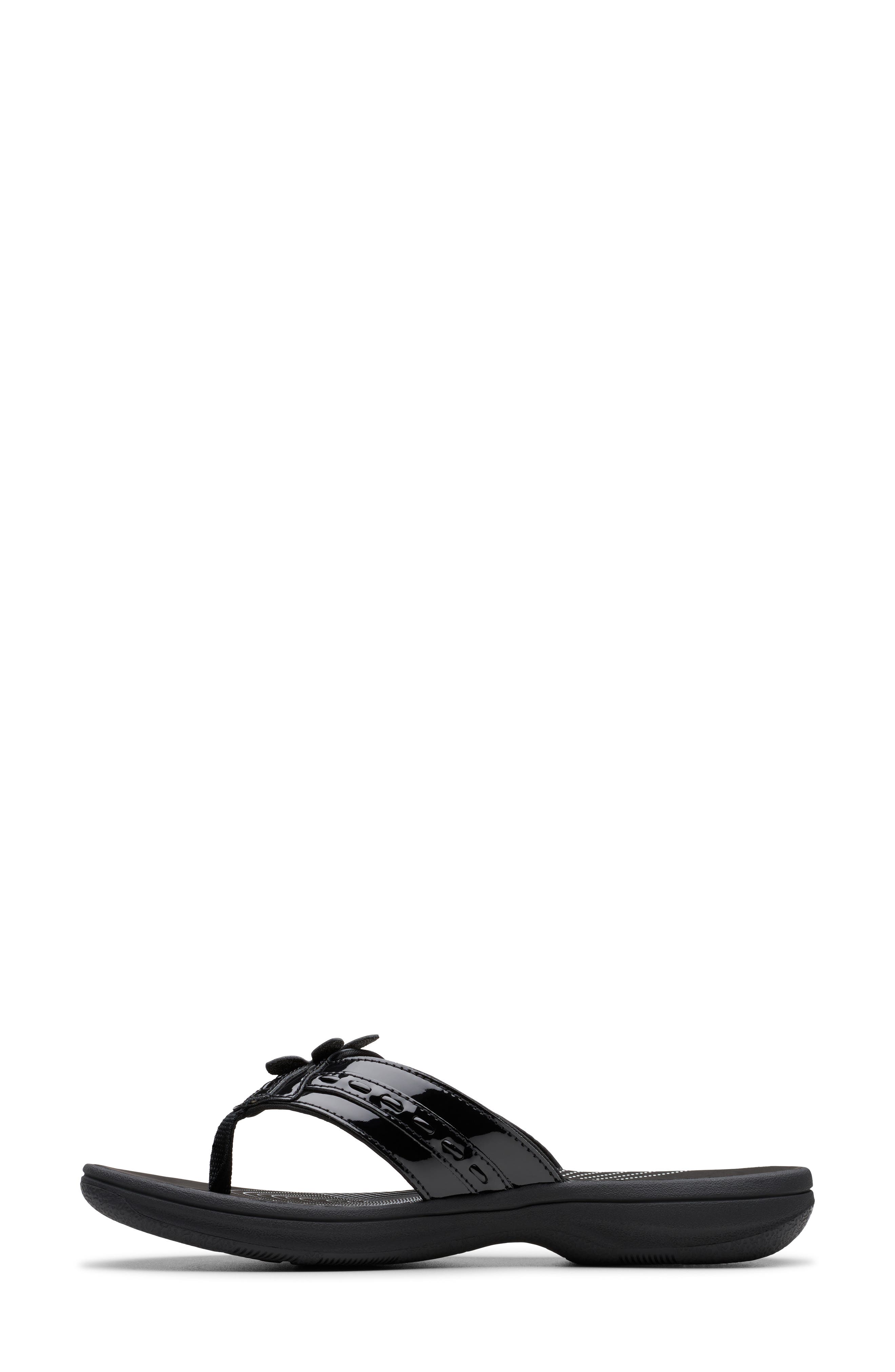 Clarks<sup>®</sup> Breeze Opal Sandal, Alternate, color, Black Patent