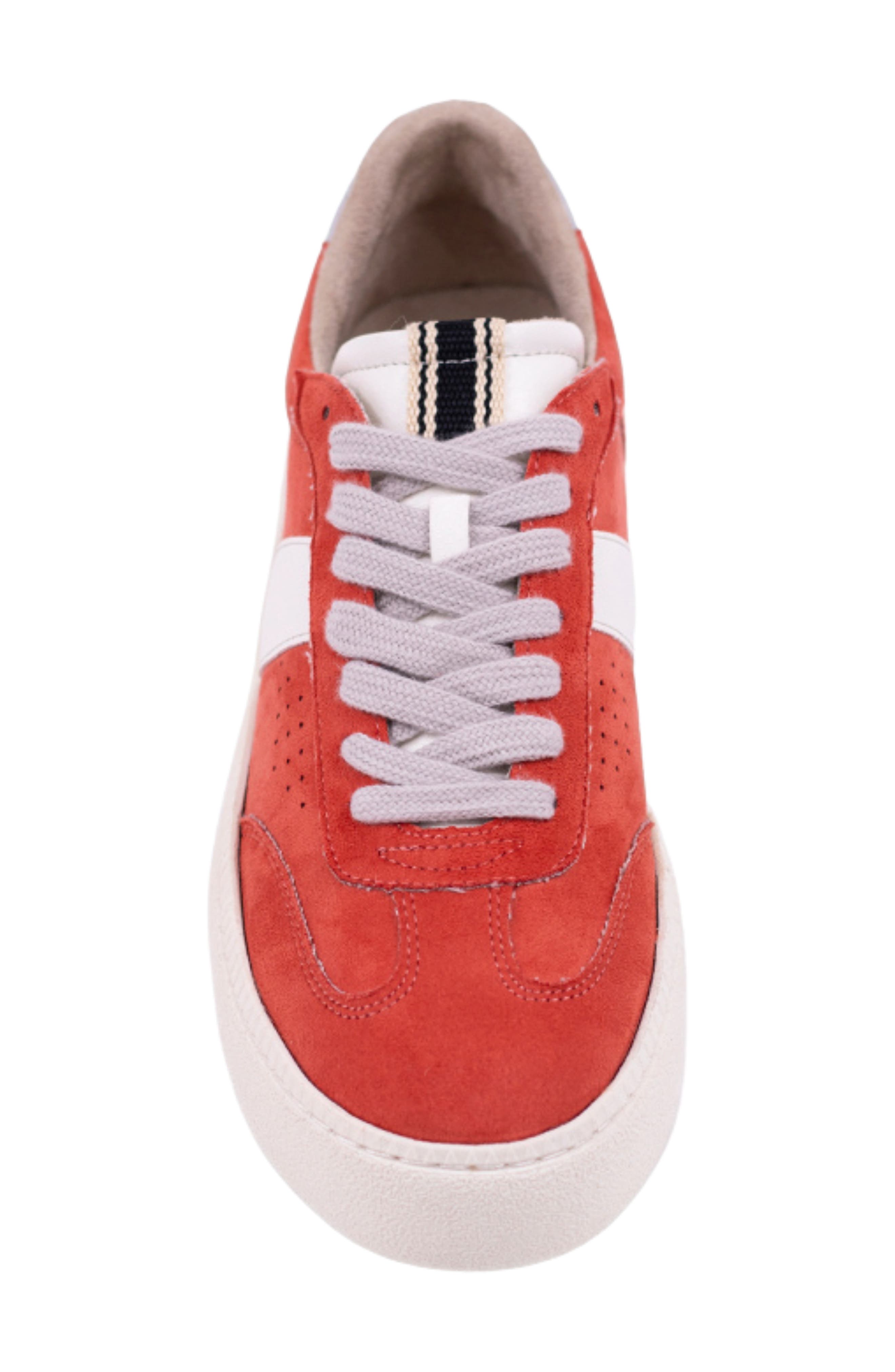 Stacey Platform Sneaker, Alternate, color, DARK CORAL SUEDE