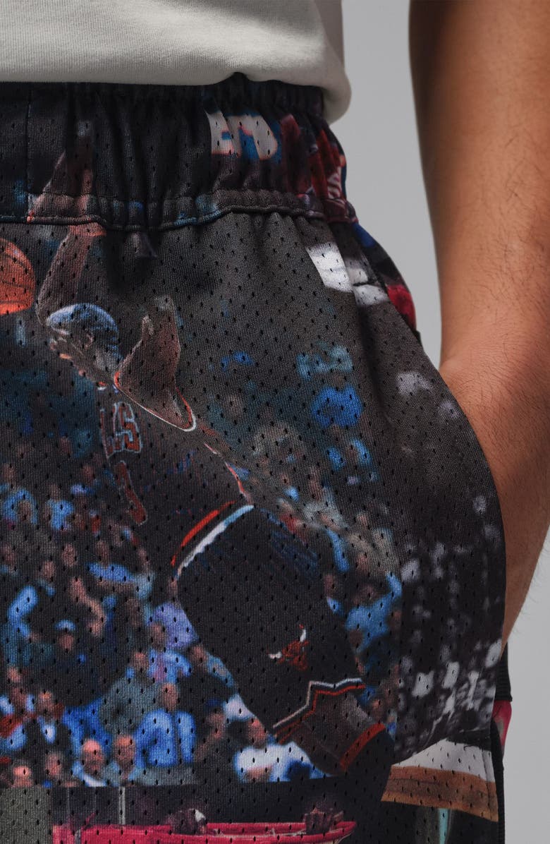 Jordan Flight Oversize Cat Scratch Mesh Shorts, Alternate, color, Black