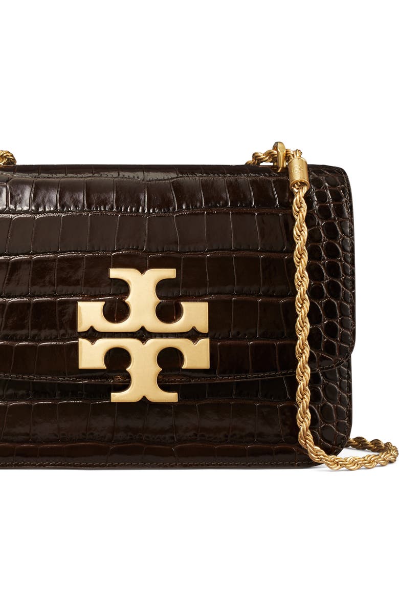 Tory Burch Eleanor Convertible Croc Embossed Leather Shoulder Bag, Alternate, color,