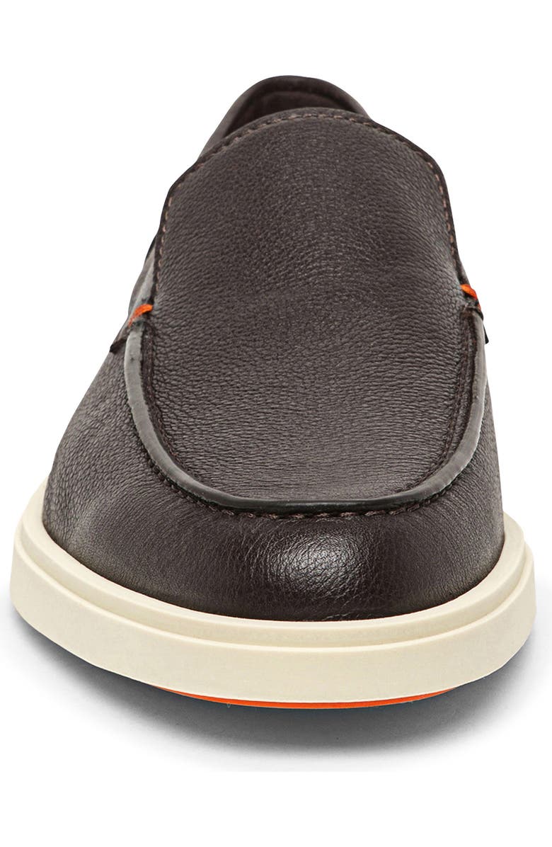 Santoni Botanist Slip-On Shoe, Alternate, color, Dark Brown Leather