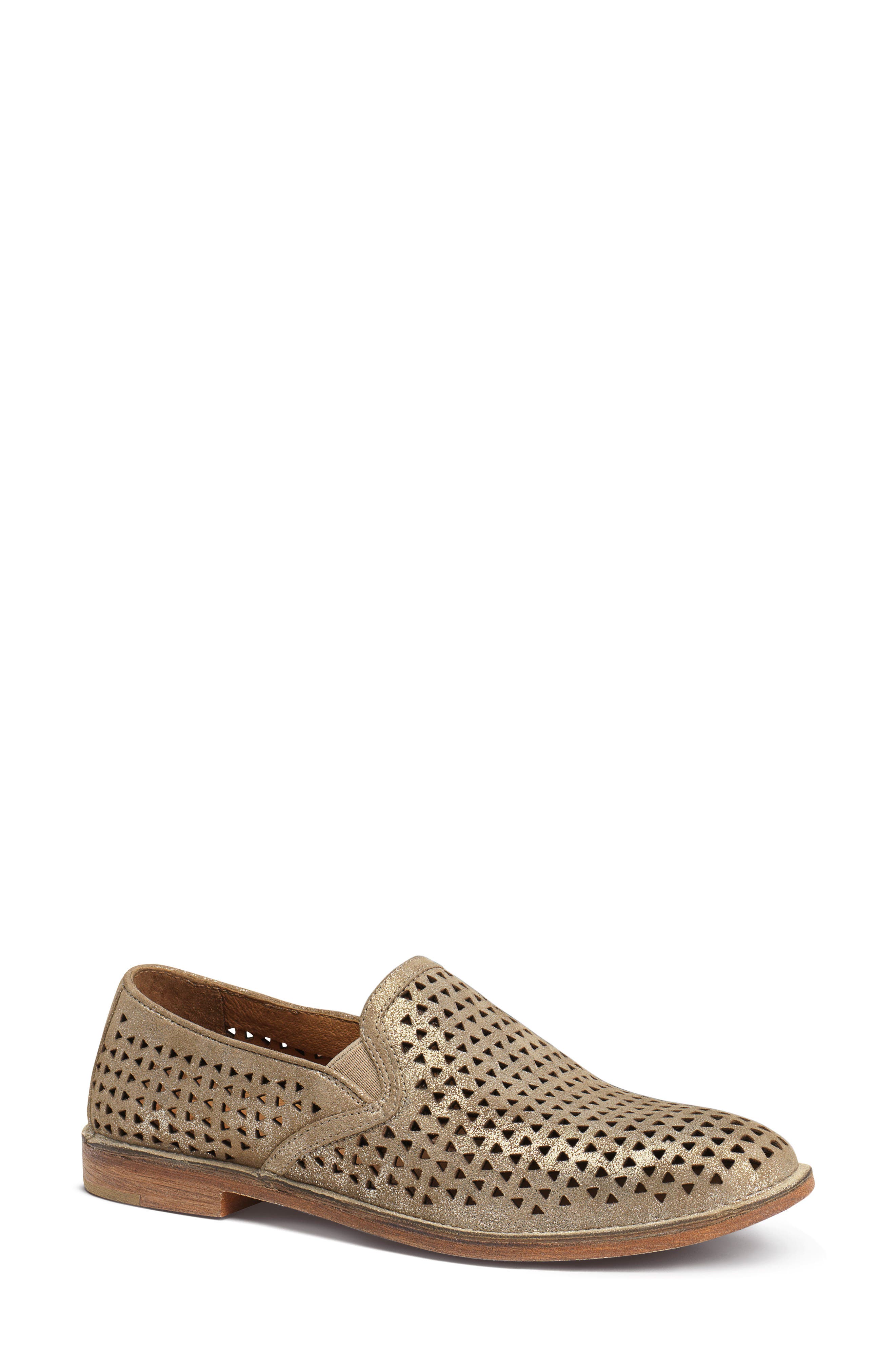 Ali Perforated Loafer, Main, color, TAUPE SUEDE