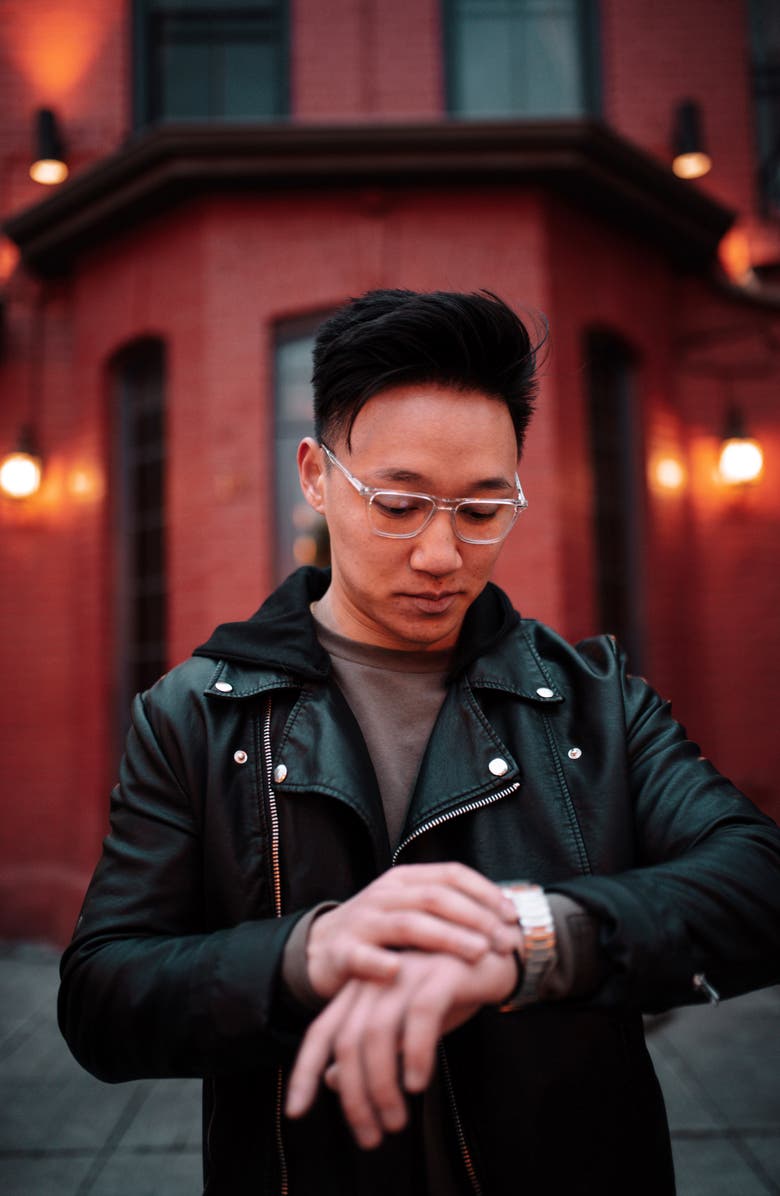 Vincero Atwater 51mm Rectangular Blue Light Blocking Glasses, Alternate, color,