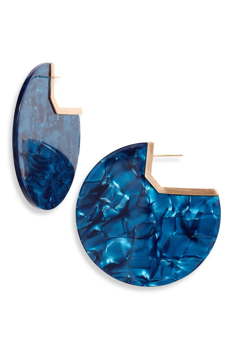 Kai Earrings, Main, color, RSG NAVY BLUE ACETATE