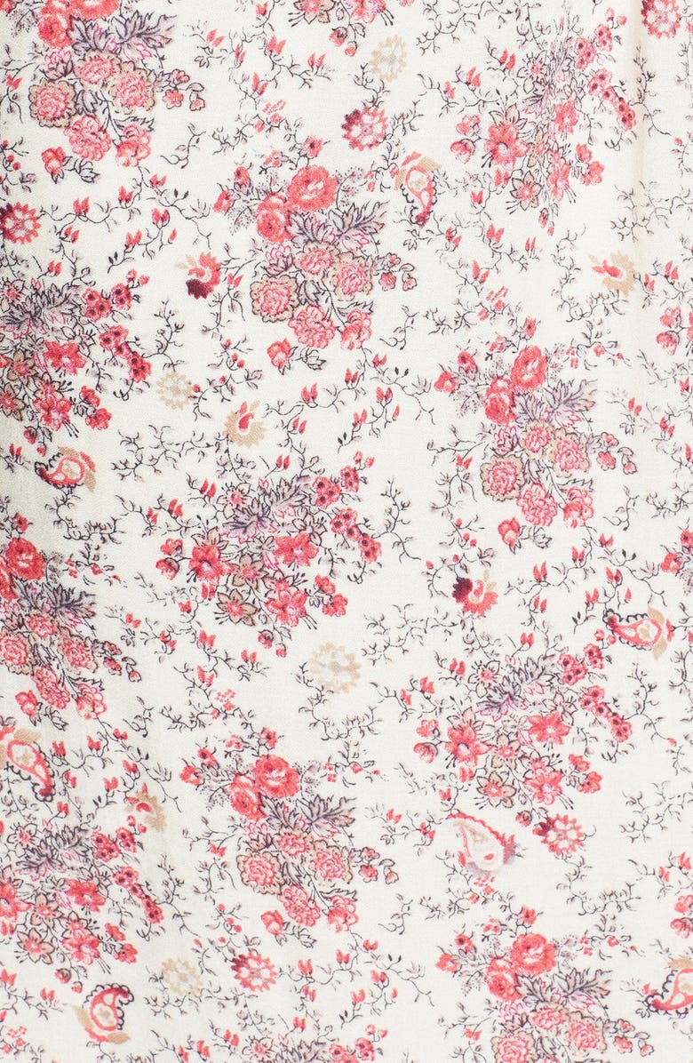 WAYF Floral Print Halter Midi Dress, Alternate, color, Garden Print