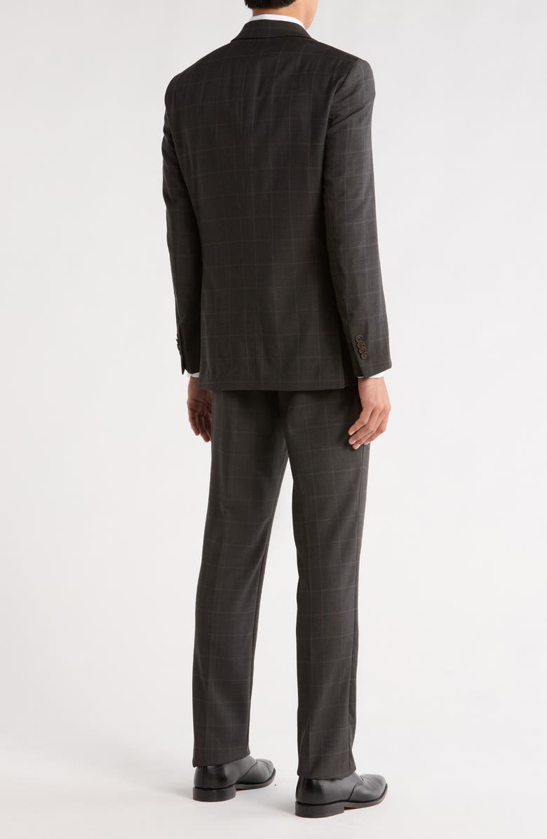 No Ordinary Joe by Ted Baker Jake Check Brown Wool Suit, Alternate, color, Brown