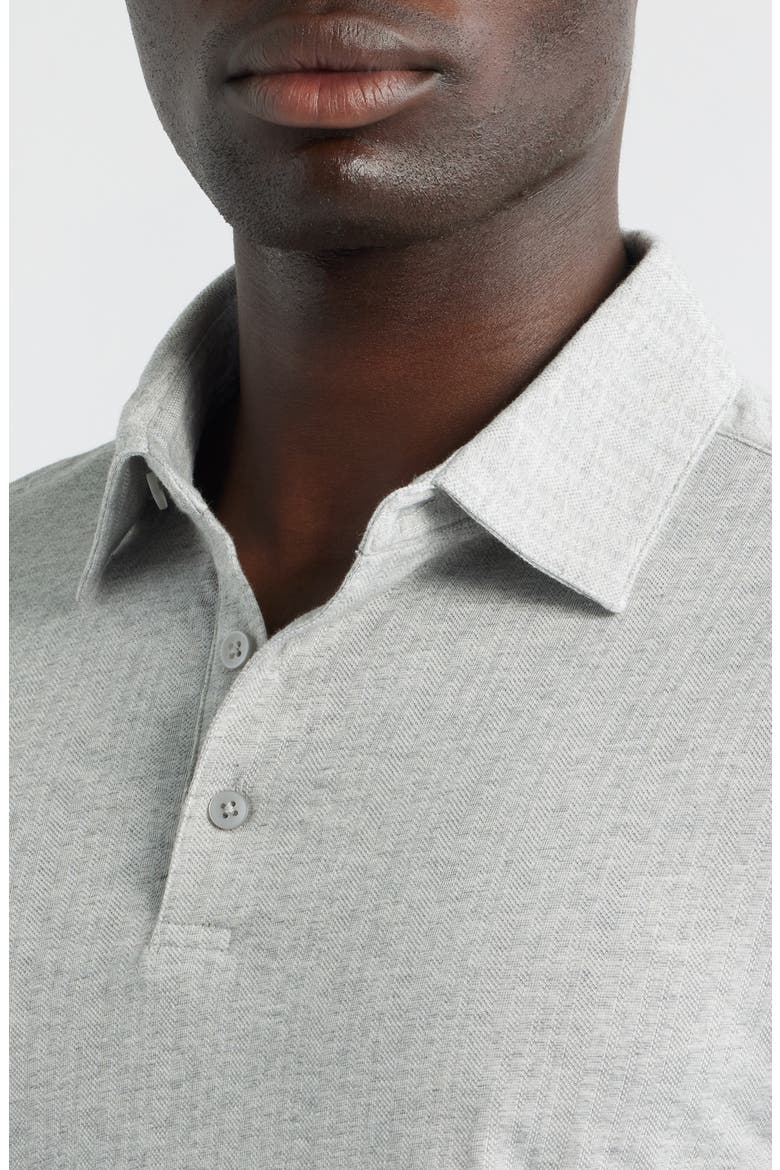 Monolif Stripe Long Sleeve Polo, Alternate, color, LIGHT GREY