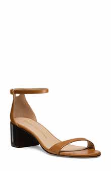 Stuart Weitzman Nudist Block Heel Sandal