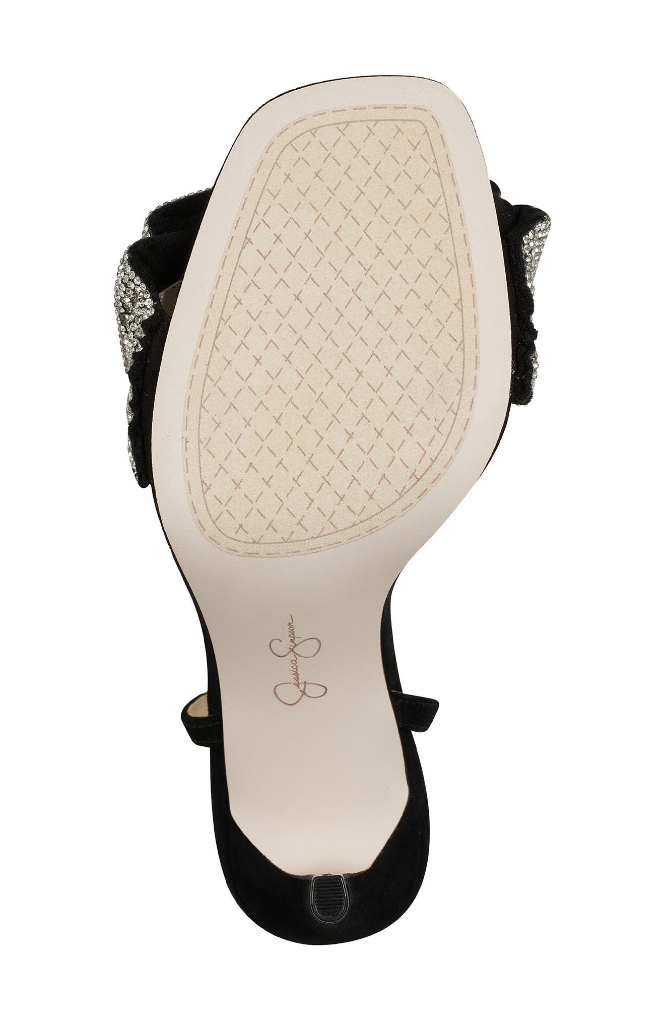 Jessica Simpson Owina Ruched Crystal Strap Sandal, Alternate, color, 