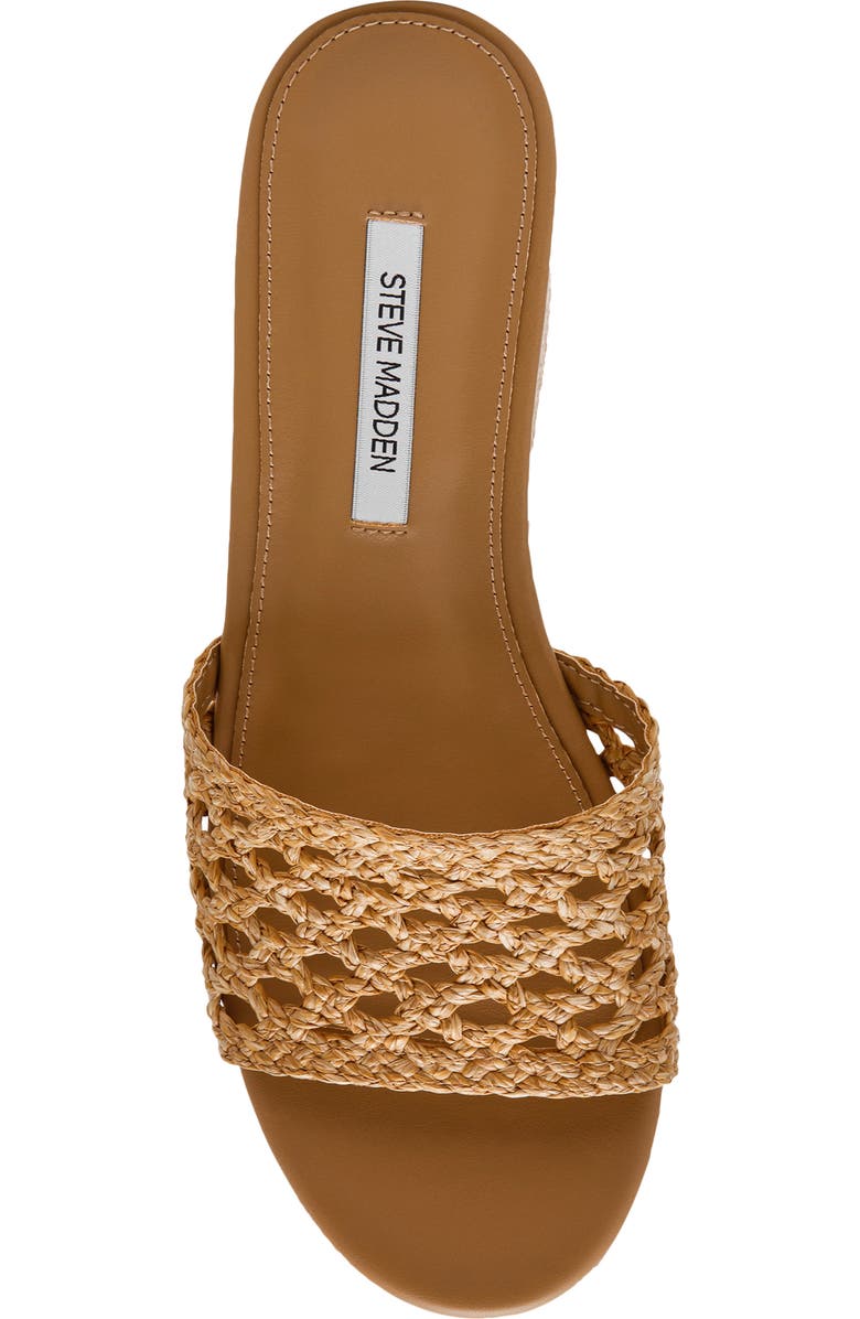 Steve Madden Torch Platform Slide Sandal, Alternate, color, Natural Raffia