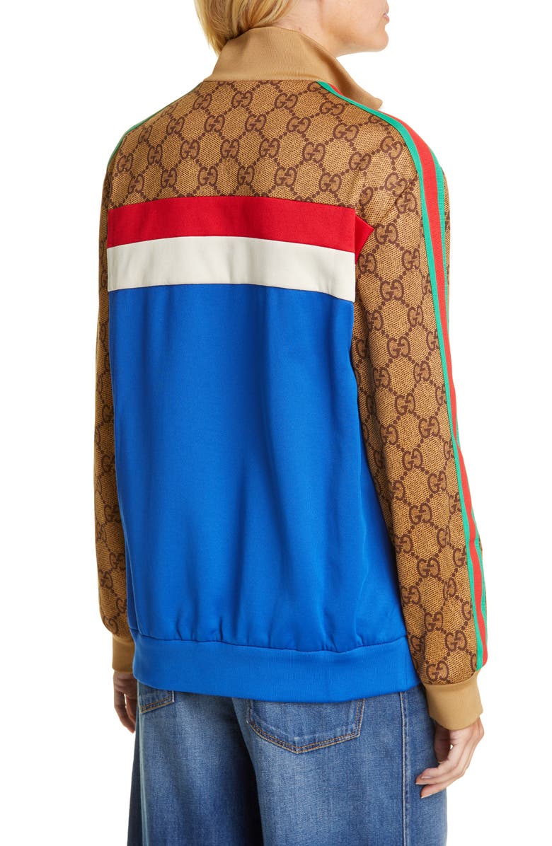 Gucci GG Print Technical Jersey Track Jacket, Alternate, color, 