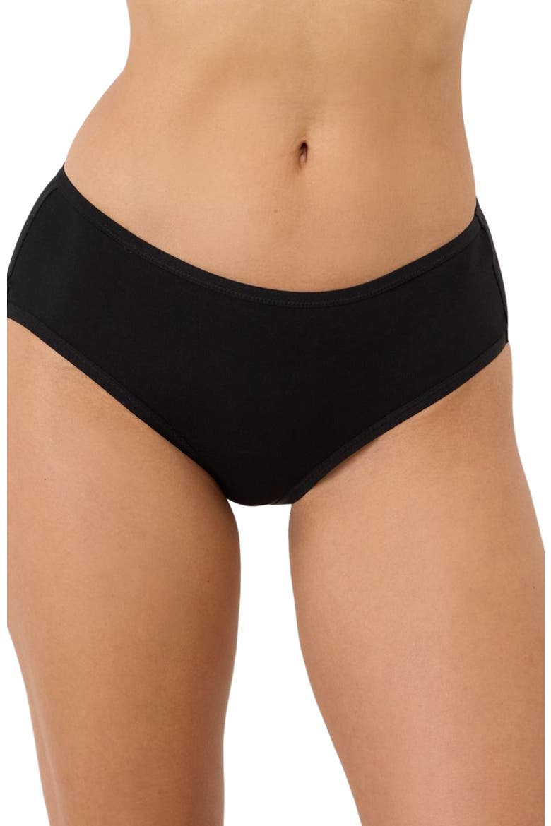 Everyday Mid Rise Hipster 5-Pack Made With Organic Cotton, Alternate, color, Black