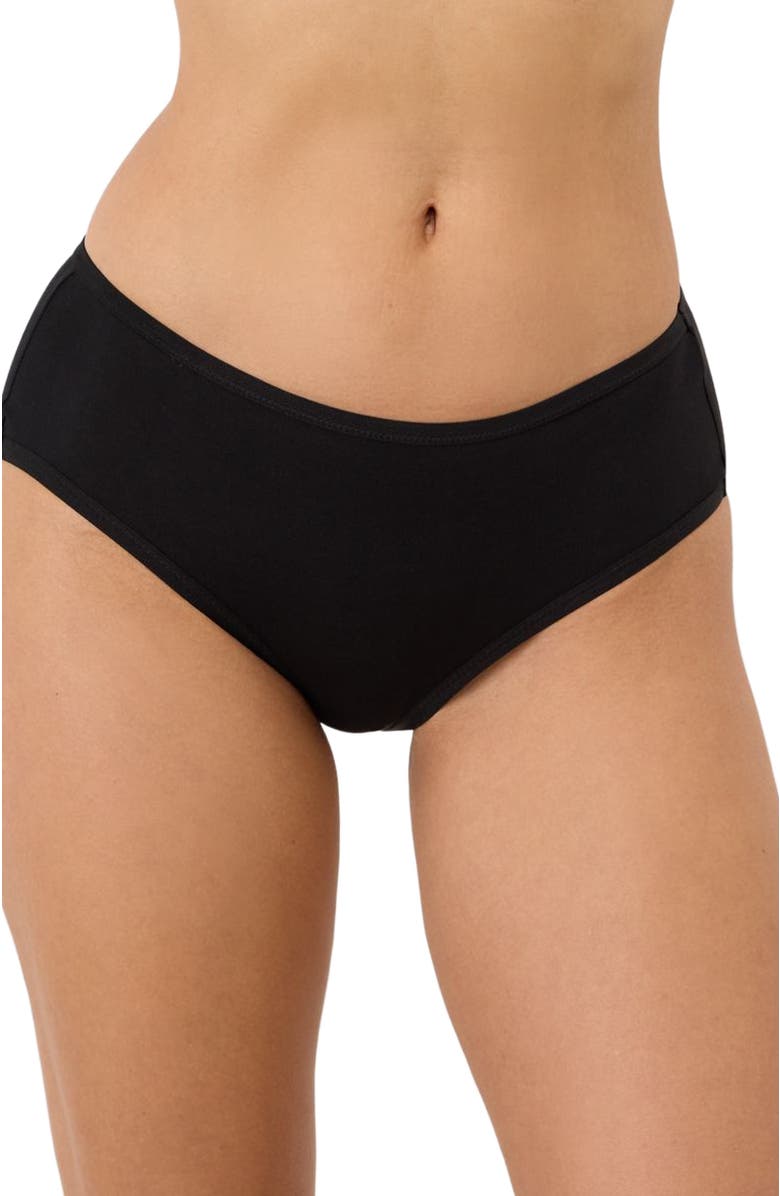 Pact Everyday Mid Rise Hipster 5-Pack Made With Organic Cotton, Alternate, color, Black