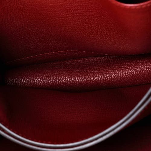 Pre-owned Hermes Hermes Roulis Bag Evercolor 18 In Burgundy