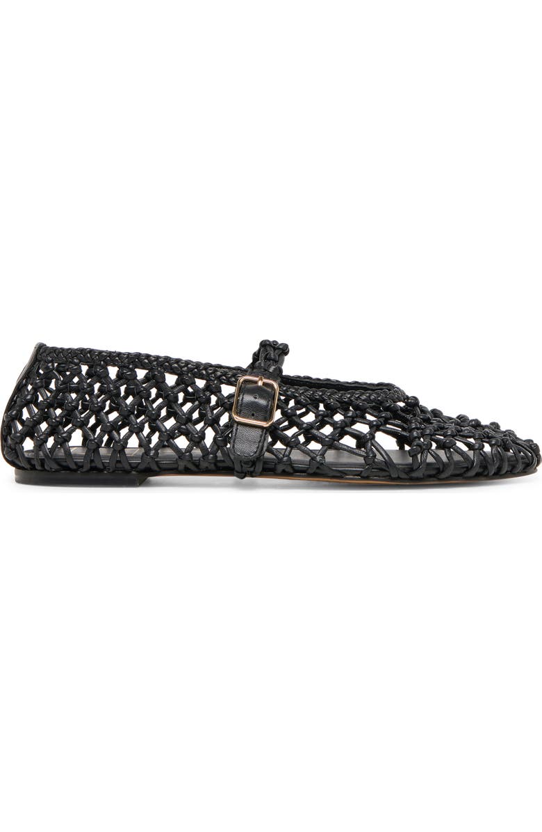 Dolce Vita Clair Woven Mary Jane Flat, Alternate, color, Black Woven Leather