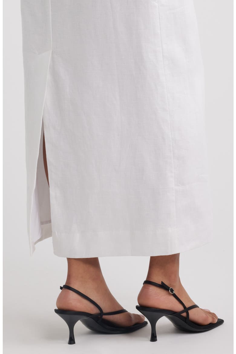 Lydia Linen Maxi Skirt, Alternate, color, WHITE