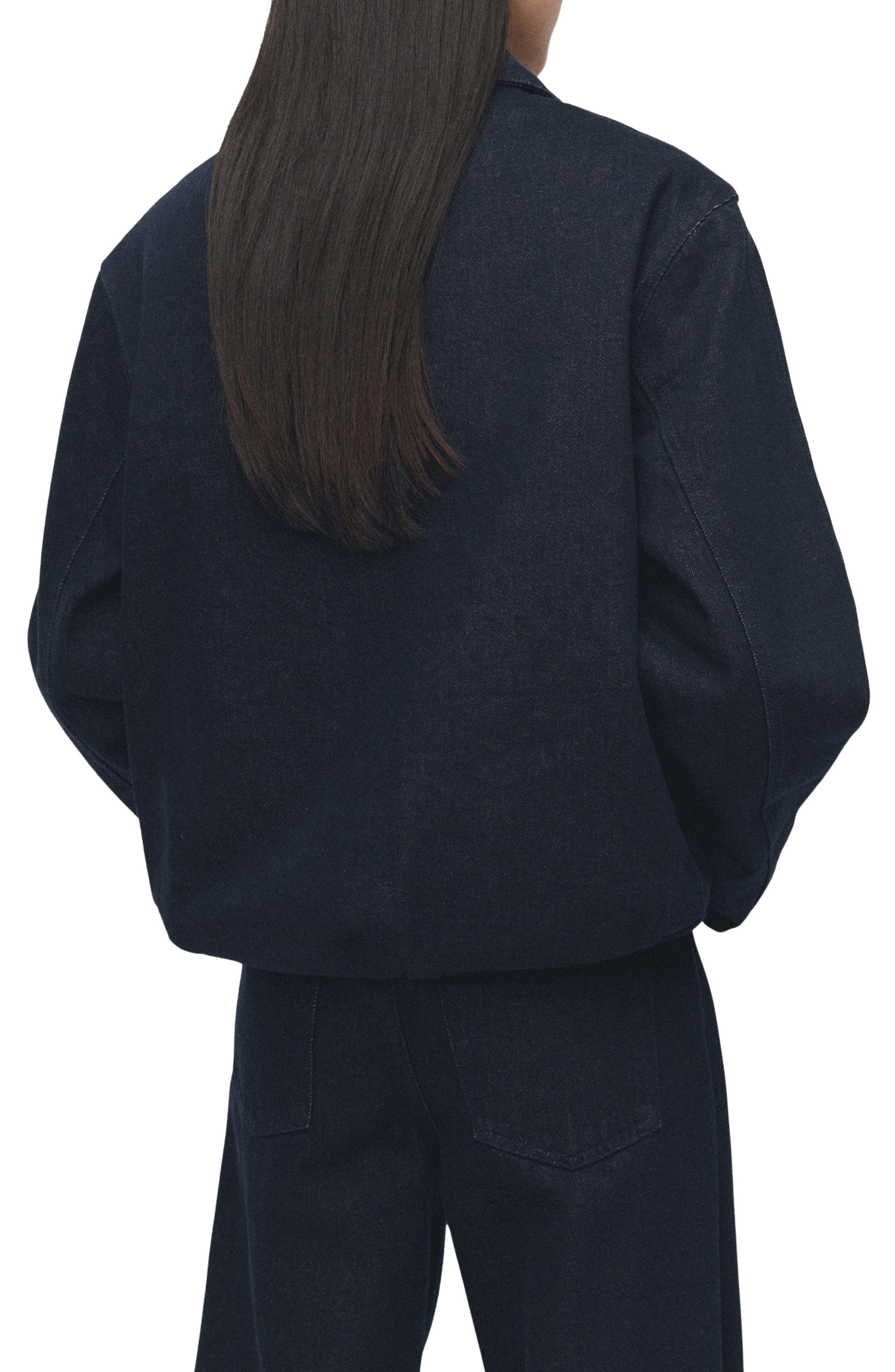 Denim Jacket with Faux Fur Collar - image 2