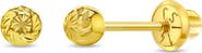 In Season Jewelry 14k Diamond Cut Ball Earrings