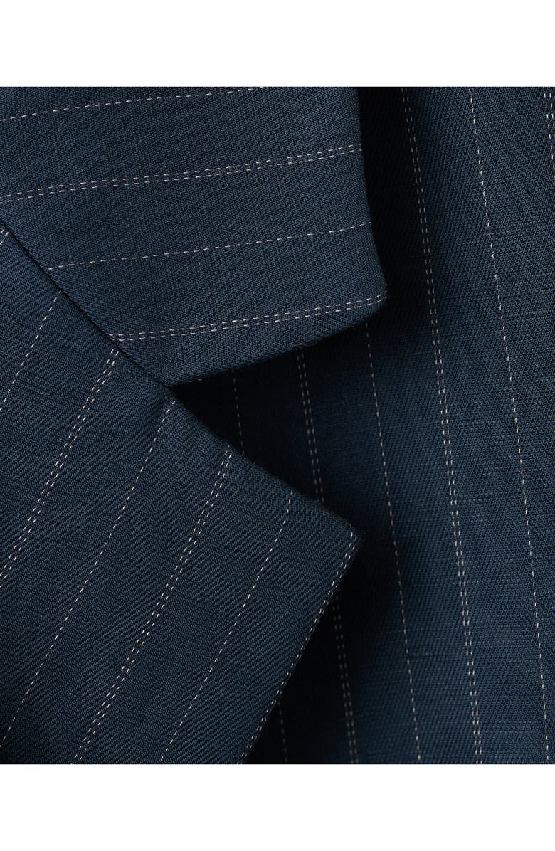 MANGO Belted Pinstripe Jacket, Alternate, color,
