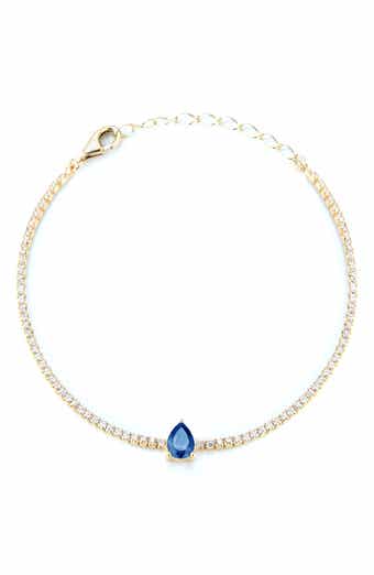 14K Gold Plated Sterling Silver Cubic Zirconia Tennis Bracelet