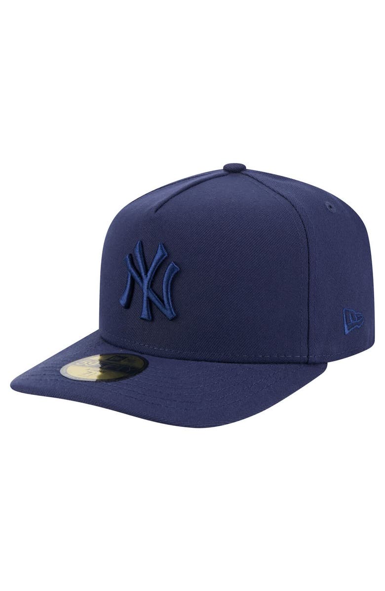 New Era Men's New Era Navy New York Yankees Color Pack A-Frame 59FIFTY Fitted Hat, Main, color, 