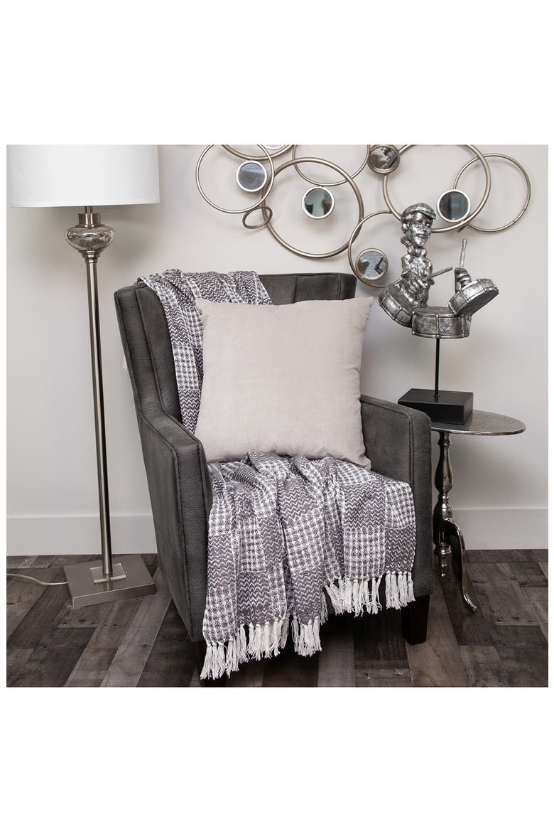 Emma Transitional Throw Pillow, Alternate, color, GREY