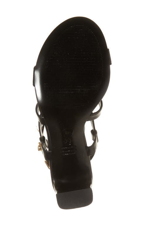 Stuart Weitzman Maven Leather Buckle Strappy Sandals