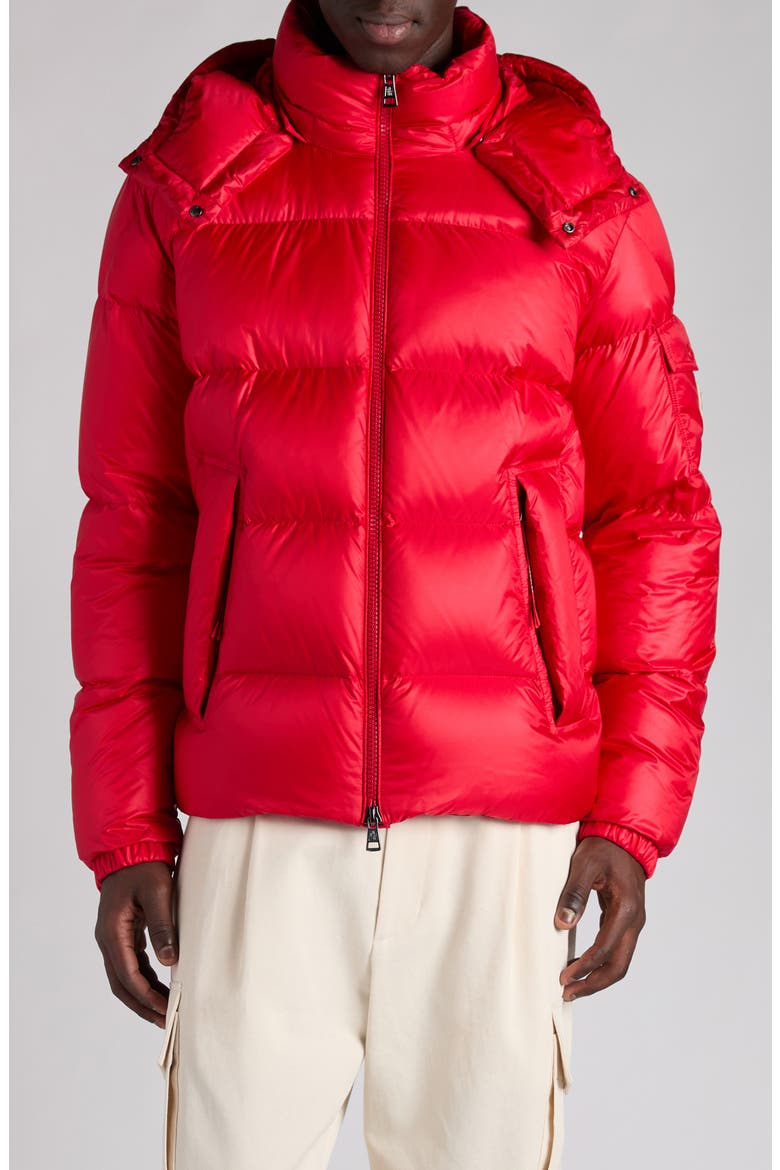 Couyere Down Puffer Jacket, Main, color, CHERRY RED
