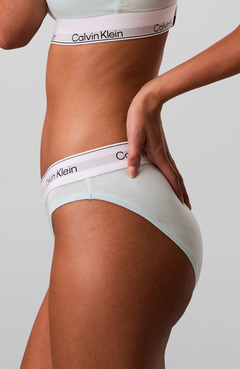 Calvin Klein Logo Bikini, Alternate, color, Feel The Mint